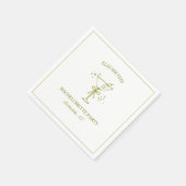 Dirty Martini Personalisiert Chic Junggeselinnen-A Serviette (Ecke)