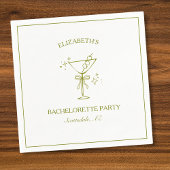 Dirty Martini Personalisiert Chic Junggeselinnen-A Serviette