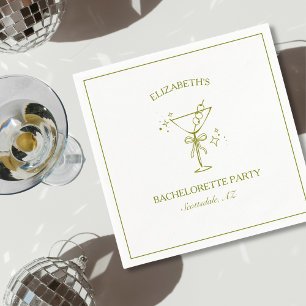 Dirty Martini Personalisiert Chic Junggesellinnena Serviette