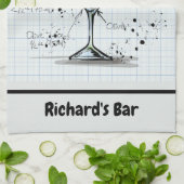Dirty Martini Recipe Personalisierte Bar Zeichnend Geschirrtuch (Gefaltet)