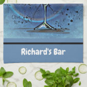 Dirty Martini Rezept Personalisierte Custom Bar Geschirrtuch (Gefaltet)