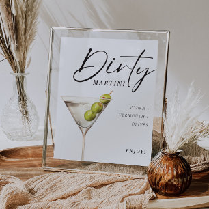 Dirty Martini Signature Drink Poster