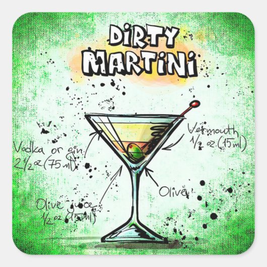 Dirty Martini Stickers (Vorderseite)