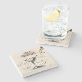 Dirty Martini Stone Untersetzer (Seitenansicht)