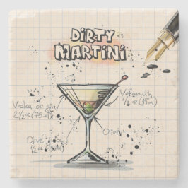 Dirty Martini Stone Untersetzer