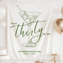 Dirty Martini Themenbanner zum 30. Geburtstag