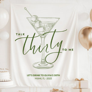 Dirty Martini Themenbanner zum 30. Geburtstag Wandteppich