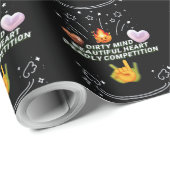 Dirty Mind Beautiful Heart Deadly Competition Geschenkpapier (Rolleneckpunkt)