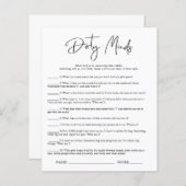 Dirty Minds | Brautparty Game (Vorne/Hinten)