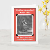 Dirty Mouth Mama Karte (Gelbe Blume)