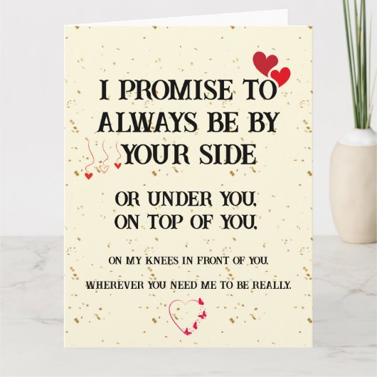 Dirty Naughty Jubiläumskarte für Ihn Karte (Vorderseite)