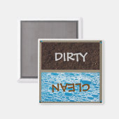 Dirty oder Clean Dish Washer Magnet (Vorderseite/Rückseite)