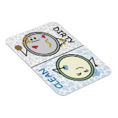 Dirty oder Clean - Geschirrspüler Status Cartoon T Magnet (Rechte Seite)