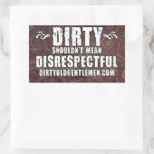 Dirty Old Gentlemen Motto Rectangle Sticker (Tasche)