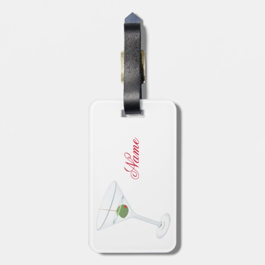 Dirty Olive Martini Thunder_Cove Gepäckanhänger (Rückseite vertikal)