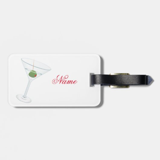 Dirty Olive Martini Thunder_Cove Gepäckanhänger (Rückseite horizontal)