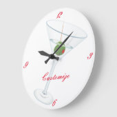 Dirty Olive Martini Thunder_Cove Große Wanduhr (Winkel)