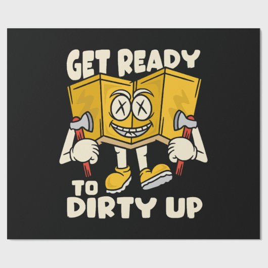 Dirty Outdoor - Camping witzig Geschenkpapier (Flach)