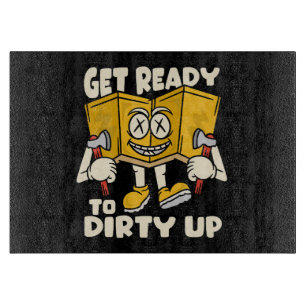 Dirty Outdoor - Camping witzig Schneidebrett