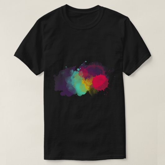 Dirty Paint Spritzer Rainbow Abstrakt für Künstler T-Shirt (Design vorne)