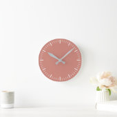 Dirty Pink Wall Clock Runde Wanduhr (Zuhause)