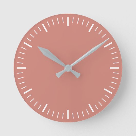 Dirty Pink Wall Clock Runde Wanduhr (Vorderseite)