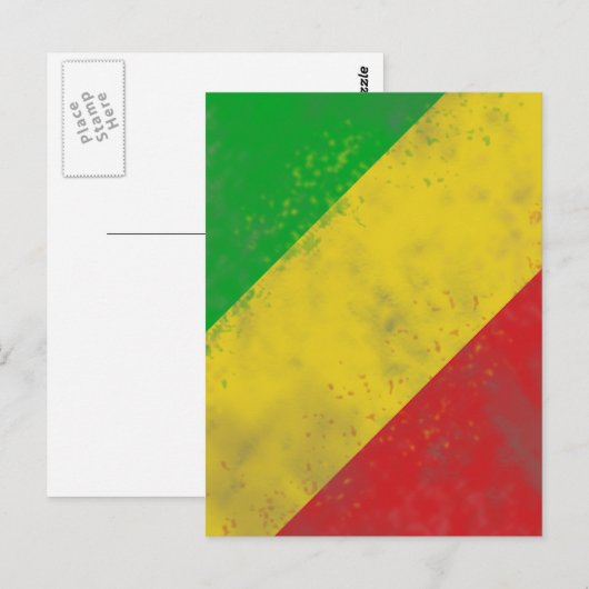 Dirty Rasta Colored Bars Postkarte (Vorne/Hinten)