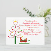 Dirty Santa Christmas Party Geschenkbörse Einladung (Stehend Vorderseite)