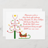 Dirty Santa Christmas Party Geschenkbörse Einladung (Vorne/Hinten)