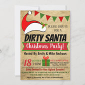 Dirty Santa Exchange Party Einladung (Vorderseite)