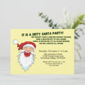 Dirty Santa Gift Exchange mit Santa Pattern Einladung (Stehend Vorderseite)