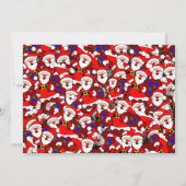 Dirty Santa Gift Exchange mit Santa Pattern Einladung (Rückseite)