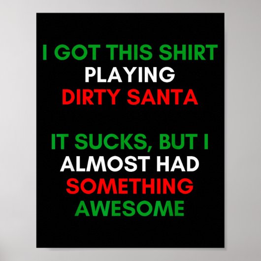 Dirty Santa Present Idea Exchange. Dirty Santa Chr Poster (Vorne)