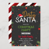 Dirty Santa Themenparty Einladung (Vorne/Hinten)