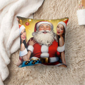 Dirty Santa's festliche Nacht mit Weihnachtsjubeln Kissen (Decke)