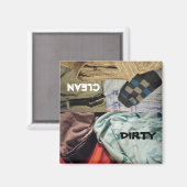 DIRTY- SAUBERE Geschirrspülmaschine Magnet (Vorderseite/Rückseite)