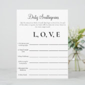 Dirty Scattegories Junggeselinnen-Abschied Einladung (Stehend Vorderseite)