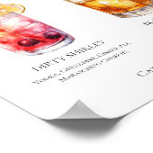 Dirty Shirley Bourbon Smash Signature Drinks Menü Poster (Ecke)