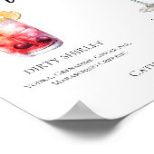 Dirty Shirley Lemon Drop Signature Cocktails Menü Poster (Ecke)