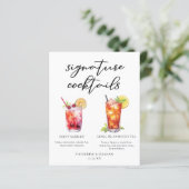 Dirty Shirley Long Island Signature Cocktails Menü (Stehend Vorderseite)