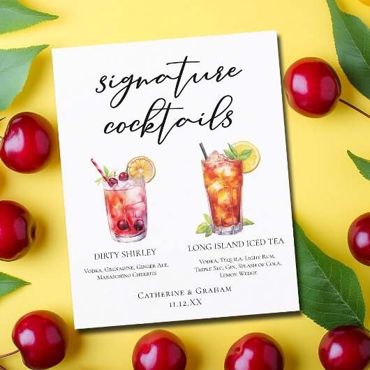 Dirty Shirley Long Island Signature Cocktails Menü