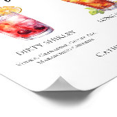 Dirty Shirley Long Island Signature Cocktails Menü Poster (Ecke)
