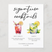 Dirty Shirley Mojito Signature Cocktails Menu (Vorderseite)