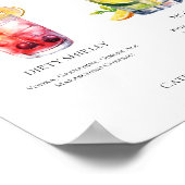 Dirty Shirley Mojito Signature Cocktails Menü Poster (Ecke)