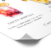 Dirty Shirley Piña Colada Signature Cocktails Menü Poster (Ecke)