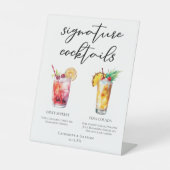 Dirty Shirley Piña Colada Signature Cocktails Menü Sockelschild (Vorderseite)