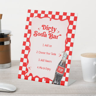 Dirty Soda Bar for baby shower Sockelschild