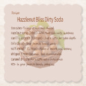 Dirty Soda Hazelnut Bliss Untersetzer (Vorderseite)