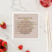 Dirty Soda Hazelnut Napkin Serviette (Beispiel)