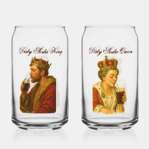 Dirty Soda King und Queen Soda Glasses Dosenglas